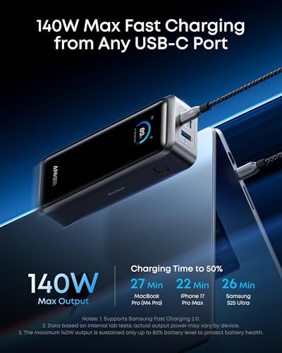 Anker Prime Power Bank, 26,250mAh 300W Fast Charging