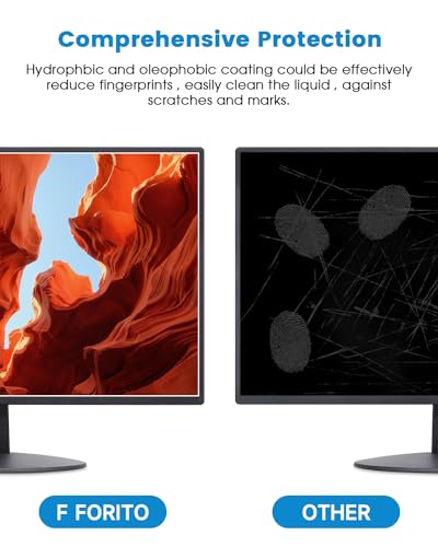 F FORITO 2-Pack 24 inch 16:9 Matte Anti Glare Computer Screen Cover, Anti Glare Eye Protection Film Compatible with All 24" Widescreen Monitors with 16:9 Aspect Ratio (20.9"W x 11.8"H) Not for 16:10