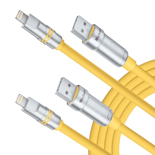Hichain for iPhone Charger USB A to Lightning Cable Yellow 4 FT + 6.6 FT - color: Yellow, size: 4 FT + 6.6 FT