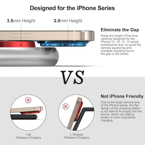 3 in 1 Charging Station for Apple - Faster Mag-Safe Charger Stand for iPhone - Magnetic Wireless Charger Station for iPhone 17/16/15/14/13/12 Series, Apple Watch Series, AirPods Pro (White) - color: White