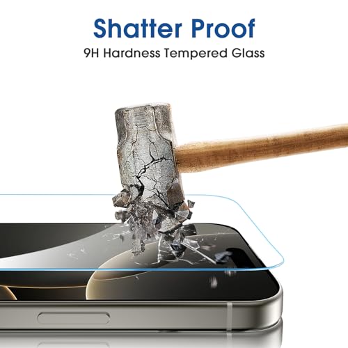 amFilm OneTouch for iPhone 16 Pro Screen Protector 6.3'' Tempered Glass - size: IPH16P-6.3”