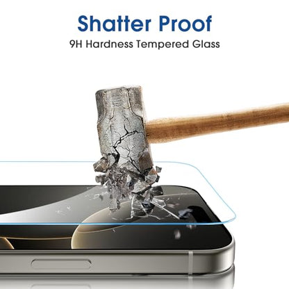 amFilm OneTouch for iPhone 16 Pro Screen Protector 6.3'' Tempered Glass - size: IPH16P-6.3”