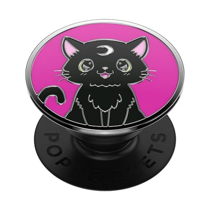 PopSockets Phone Grip with Expanding Kickstand, Adhesive Grip , Halloween PopSocket - Enamel Black Cat Magic - color: Black Cat Magic, style: Adhesive