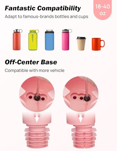 JOYTUTUS Cup Holder Phone Mount for Car, Car Cellphone Large Adapter Long Arm with 360 Degree Rotation, Compatible with iPhone, Samsung & All Smartphones,Pink,1 Pack - color: pink