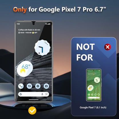 [2 Pack] Pixel 7 Pro Privacy Screen Protector Flexible TPU [Not Glass], Fingerprint Unlock, Anti-spy, Easy Installation, Case Friendly, Bubble Free