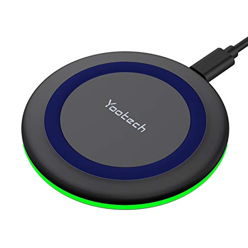 Yootech Wireless Charger,10W Max Wireless Charging Pad(No AC Adapter) | Compatible with iPhone 17/17 Pro/17 Pro Max/Air/16/15/14/13/SE 2022/12/11,Samsung Galaxy S25/S24/S23,for AirPods Pro 3 - color: Black/Blue