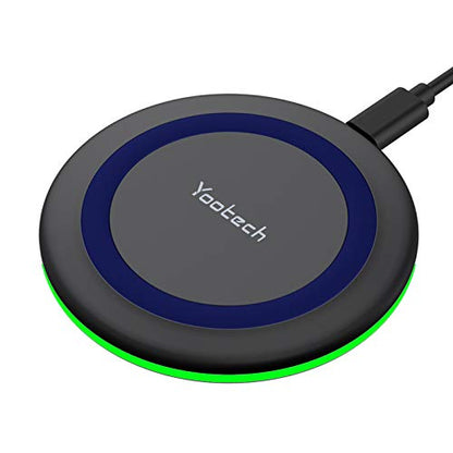 Yootech Wireless Charger,10W Max Wireless Charging Pad(No AC Adapter) | Compatible with iPhone 17/17 Pro/17 Pro Max/Air/16/15/14/13/SE 2022/12/11,Samsung Galaxy S25/S24/S23,for AirPods Pro 3 - color: Black/Blue