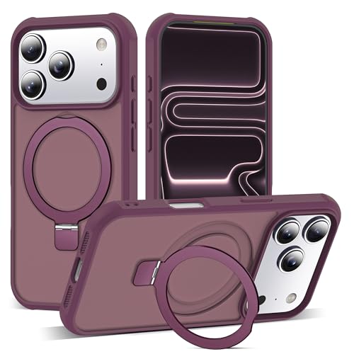 SKYLMW Compatible with iPhone 17 Pro Case with Stand,Wine Red - color: Wine Red, size: iPhone 17 Pro