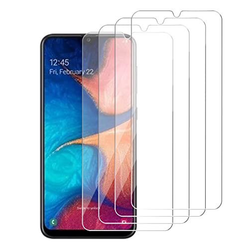 [4 Pack] iCsapr Glass Screen Protector Compatible for Samsung Galaxy A20 (Not Fit for Galaxy S20) [9H Hardness]-HD Screen Tempered Glass, Scratch Resistant, Easy Install [Case Friendly][Bubble - size: Galaxy A20