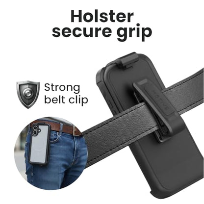 MOTIVE Waterproof Case with Belt Clip iPhone 17, Magnetic | 6.3" | Built-in screen protector, 360° protection, compatible with MagSafe, 360° belt holster - size: iPhone 17