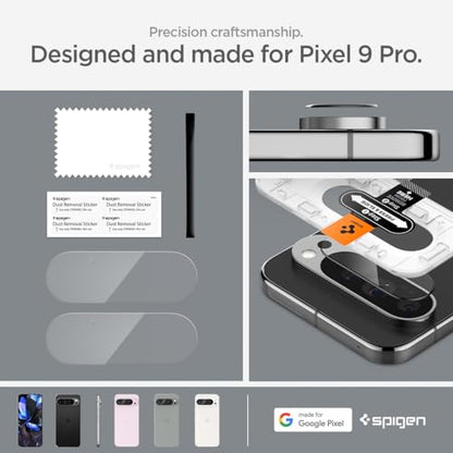 Spigen Glas.tR EZ FIT Optik Camera Lens Protector for Pixel 9 Pro - size: Pixel 9 Pro