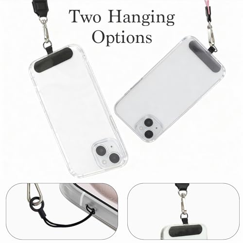 Phone Lanyard Crossbody & Neck, Adjustable Cell Phone Wrist Strap - color: Black
