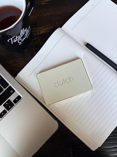 Clutch - Pro USB-C Portable Charger - Compatible with iPhone 15, 16, 17 & Android Devices - Power Bank Magnetic Battery - TSA Travel Approved - USB Rechargeable - Built-in Cable - 5000 mAh - 3.7oz - color: Ivory