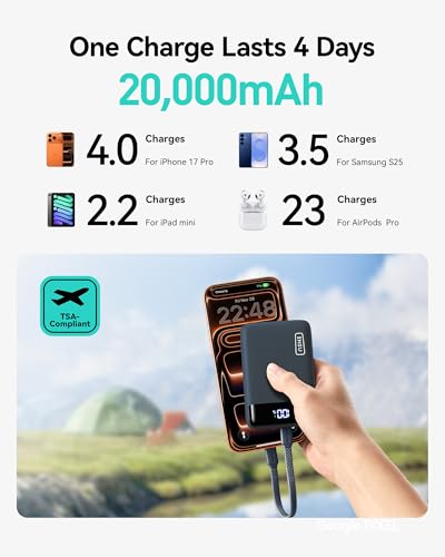 INIU Portable Charger, Smallest 20000mAh 22.5W Fast Charging Power Bank - color: Blue