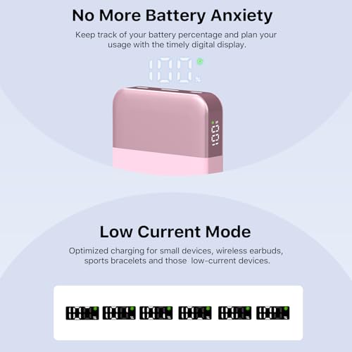 NOBIS Power Bank 35W 10000mAh Portable Charger - color: Pink