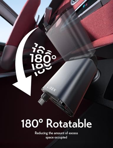 LISEN Retractable Car Charger USB C, [Upgraded 72W Max]