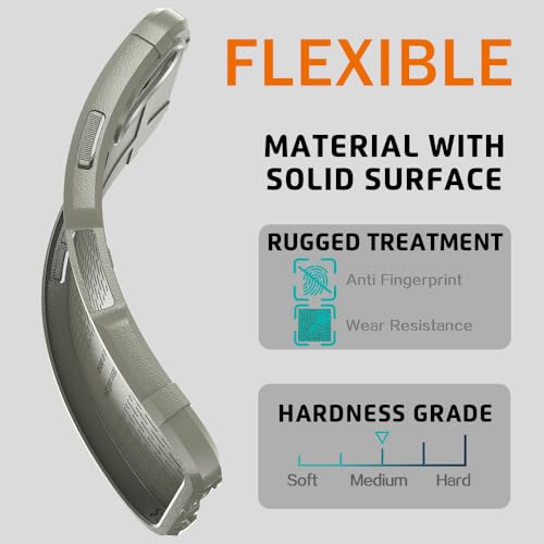 Rugged Shield 8ft Drop Proof TPU Thick Armor Tactical Protective Case Compatible with iPhone 16 (6.1 inches) - Light Clay - color: Light Clay, size: iPhone 16