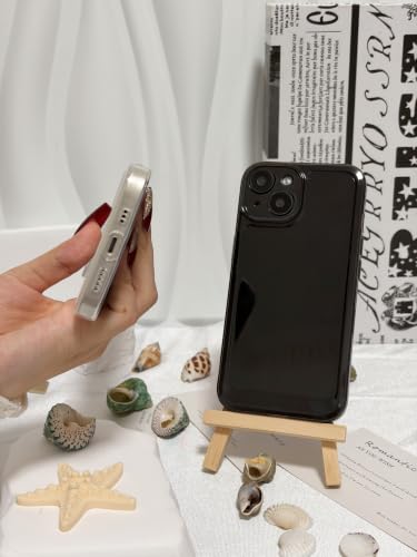 Case Compatible with iPhone 14, Non-Yellowing Shockproof Anti-Scratch Clear Soft Phone Cover with Lens Protector - Clear Black - color: Clear Black, size: iPhone 14