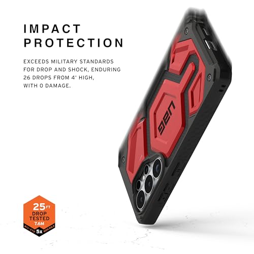 URBAN ARMOR GEAR UAG for Samsung Galaxy S26 Ultra Case 6.9" Monarch Pro - Magnetic Charging Compatible Rugged Military Drop Tested Protective Cover, Crimson - color: Monarch Pro - Crimson