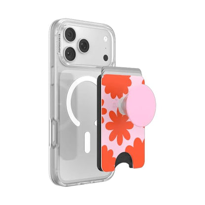 PopSockets Phone Wallet for MagSafe with Grip- Floating Florals - color: Floating Florals, style: MagSafe