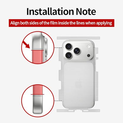 skoko Invisible Camera Lens & Full Back Body Skin for iPhone 17 Pro Max | Matte & Ultra-Thin TPU Protector