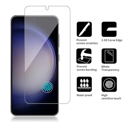 4 Pack Glass Screen Protector Compatible for Samsung Galaxy S23 plus / S23+ / SM-S916u [9H Hardness]-HD Screen Tempered Glass, Scratch Resistant,Easy Install [Case Friendly] - size: Galaxy S23 Plus / S23+