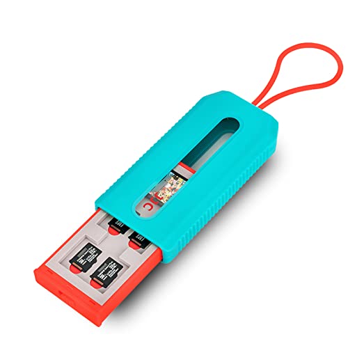 (NOT FIT SD Card) Switch Game Card Case for 6 Nintendo Games and 12 Micro SD Cards,Switch Card Holder Storage for Nintendo Switch or PS Vita,Water-Resistant Anti-Shock Game Card Box - color: 18 Slots=12 Micro SD+6 Switch Game Cards