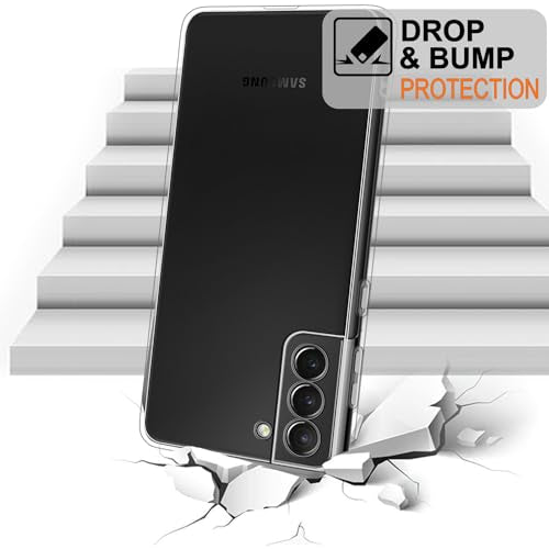TENOC Phone Case for Samsung Galaxy S21 FE 5G, Clear Case Shockproof Protective Bumper Slim Cover - color: Clear, size: S21 FE