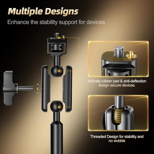 EMART 22" Magic Arm Clamp Kit,Overhead Camera Mount with C Clamp 1/4" Screw - color: C-Clamp