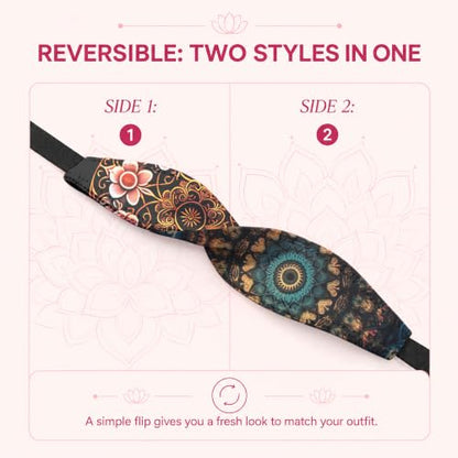 Switchbands Cell Phone Grip Strap – Reversible Soft Elastic Hand Holder for Back of Phone, Secure Anti-Drop Hand Strap, Arthritis Friendly, Slim Universal Boho Fit for All – Mystic Whispers