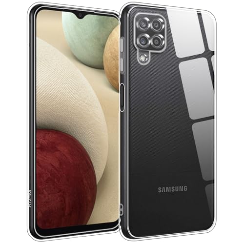 TENOC Phone Case for Samsung Galaxy A12 4G, Clear Case Shockproof Protective Bumper Slim Cover - color: Clear, size: A12