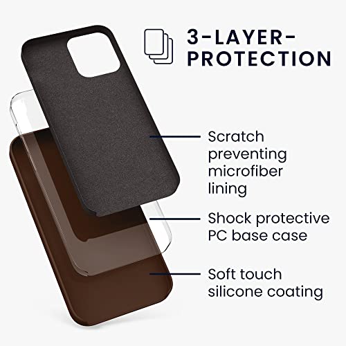 kwmobile Case Compatible with Apple iPhone 12 / iPhone 12 Pro Case - TPU Silicone Phone Cover with Soft Finish - Chocolate - color: Chocolate, size: iPhone 12 / iPhone 12 Pro