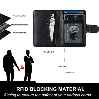 Bocasal for MagSafe Card Wallet for iPhone, Black - color: Black