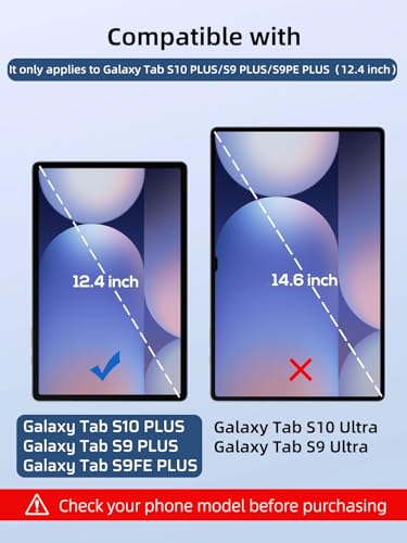 2 Pack Paperfeel Screen Protector for Samsung galaxy Tab S10 Plus/S9 Plus/S9 FE Plus/S7 FE 5g/S8+ (12.4 Inch),Matte PET Film for Drawing, Anti-glare,Write and Draw Like on Paper,Touch Sensitive - size: S10+/S9+/S9FE+ [12.4 inch]