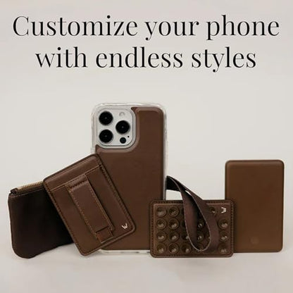 Walli Cases Silicone Suction Cup Mount for iPhone, Fits Walli Magnetic Case - color: Brown