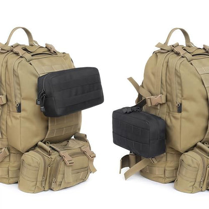 Mini Heavy Duty Tactical Belt Pouch for Men - Small Molle Pouch,Admin Pouch - color: black-big Horizontal pouches