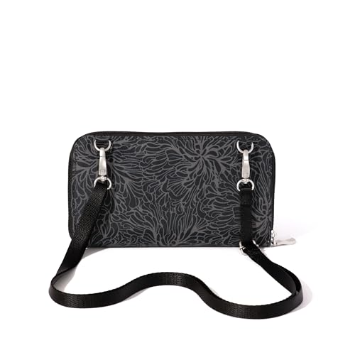 Baggallini Rfid Phone Wallet Crossbody - color: Midnight Blossom
