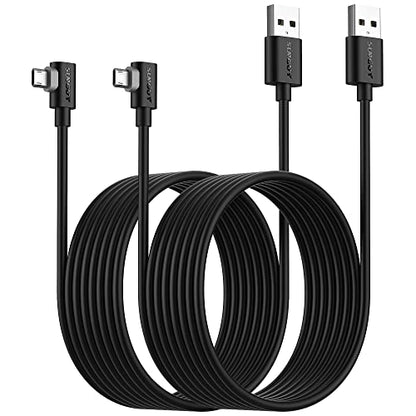 Right Angle Micro USB Cable 10FT [2 Pack], 18W Reversible USB Micro Cable - size: 10FT