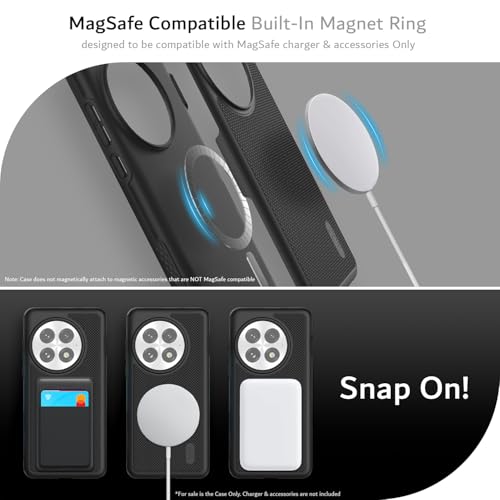 TUDIA MergeGrip [Magsafe Compatible] for OnePlus 13 Case 5G (2025) - [Military Grade Drop Tested] Dual Layer Shockproof Slim Heavy Duty Tough Cover Phone Cases - Black - color: Black, size: Magsafe Compatible