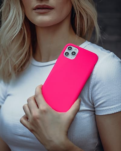 FELONY CASE – iPhone 13 Pro Case – Neon Pink Silicone Phone Cover, Liquid Silicone with Anti-Scratch Microfiber Lining, 360° Shockproof Protective Case for Apple iPhone 13 Pro - color: Neon Pink, size: iPhone 13 Pro