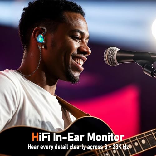 Audiovance Vibes 202 HiFi Wired Earbuds, IEM in-Ear Monitor Headphones - color: 7-Blue