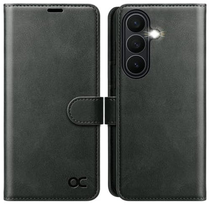 OCASE for Samsung Galaxy S26+ Plus Wallet Case, Card Holder, Graphite | RFID Blocking, Kickstand, Magnetic Closure, PU Leather Flip Folio, Shockproof TPU Shell, Protective Phone Cover (6.7") 2026 - color: Graphite, size: Samsung Galaxy S26 Plus