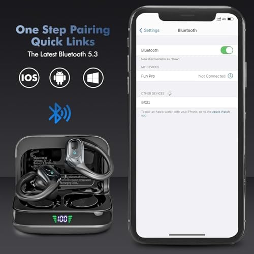 Wireless Earbuds, Sports Bluetooth Headphones, 75Hrs Playtime Ear Budset