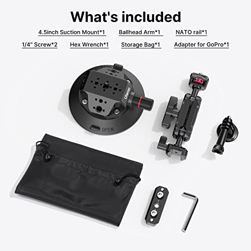 ULANZI SC-02 Suction Mount 4.5'', Magic Arm Bracket for DSLR Cameras Video - size: 4.5" SC-02 Suction Mount