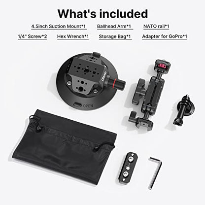 ULANZI SC-02 Suction Mount 4.5'', Magic Arm Bracket for DSLR Cameras Video - size: 4.5" SC-02 Suction Mount