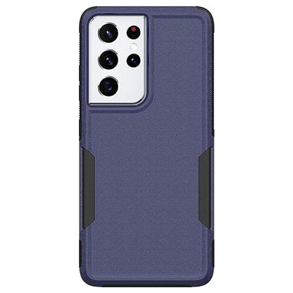 for Samsung Galaxy S21 Ultra Case: Dual Layer Protective Heavy Duty Cell Phone Cover Shockproof Rugged with Screen Protector - Military Protection Bumper Tough - Samsung Galaxy S21 Ultra 5G, Blue - color: Navy Blue (PC) + Black (TPU)