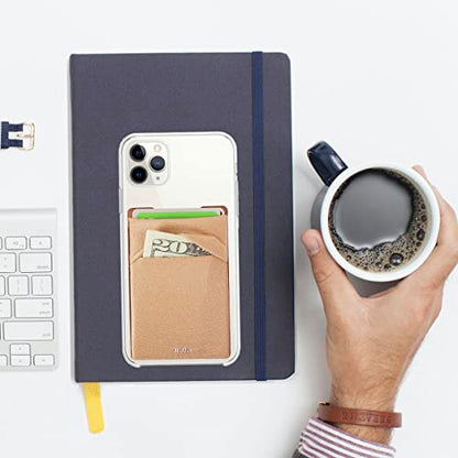 RFID Blocking Phone Card Wallet - Double Secure Pocket - Ultra-Slim Self Adhesive Credit Card Holder Card Sleeves Phone Wallet Sticker All Smartphones(Gold)-2PC - color: Gold