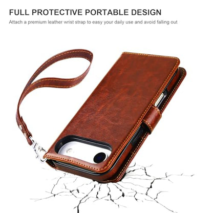 Bocasal Detachable Wallet Case Card Holder for iPhone 17 Air, Brown - color: Brown