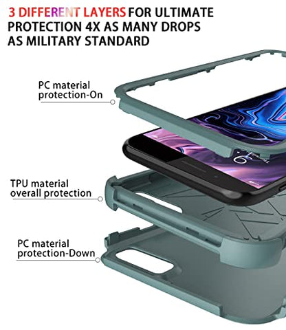 Diverbox for iPhone 8 Plus Case, iPhone 7 Plus Case [Shockproof] [Dropproof] [Dust-Proof],Heavy Duty Protection Phone Case Cover for Apple iPhone 8 Plus & 7 Plus (Pine Green) - color: Pine Green