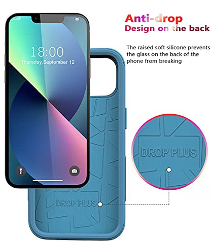 Diverbox for iPhone 13 Case [Shockproof] [Dropproof] [Dust-Proof],Heavy Duty Protection Phone Case Cover for Apple iPhone 13 (Blue) - color: 13-Blue